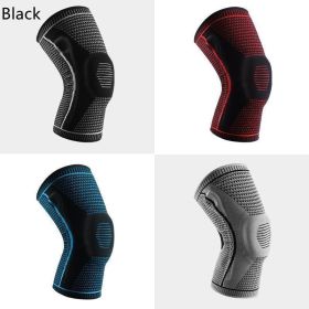 Knee Pads For Sport Knee  Silicone Spring Patella Protector (Option: Black-XL-2PCS)