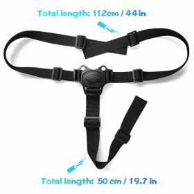 Baby Safety Belt Adjustable 3 Point Harness Baby High Chair Straps Seat Belts for Child Kid Stroller High Chair (Color: Black)