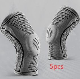 Knee Pads For Sport Knee  Silicone Spring Patella Protector (Option: Grey-L-5PCS)