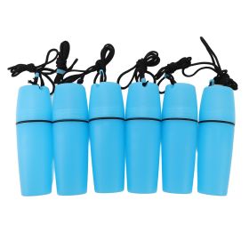 6PCS Kayak Container Bottle ABS Waterproof Portable Kayak Sealed Bottle Dry Canister with Hook Rope for Diving Snorkeling Surfing Kayaking Boatin (Color: Blue)