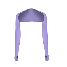 Sunscreen Shawl Arm Sleeve Outdoor Men's And Women's Outdoor Sports Leisure Riding Golf Ice Silk Shoulder Length Sleeves (Color: Light Purple)