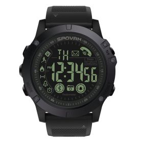 Bluetooth Smart Watch Sports Reminder Step Waterproof Outdoor Leisure (Color: Black)