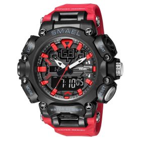 Men's Outdoor Sports Waterproof Electronic Watch (Color: Red)