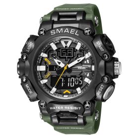 Men's Outdoor Sports Waterproof Electronic Watch (Color: Army Green)