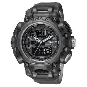 Men's Outdoor Sports Waterproof Electronic Watch (Color: Black)