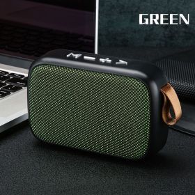 Wireless Bluetooth Speaker Mini Subwoofer Support TF Card Small Radio Player Outdoor Portable Sports Audio Support 16GB (Color: B02-Green)