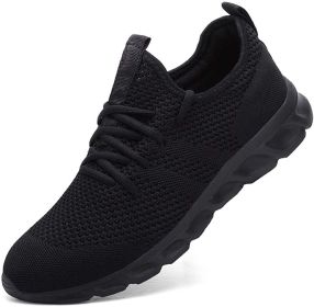 2022 Summer men's casual shoes light sneaker white large size outdoor breathable mesh fashion sports black running tennis shoes (Shoe Size: 36, Color: Black)