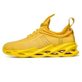 Women and Men Sneakers Breathable Running Shoes Outdoor Sport Fashion Comfortable Casual Couples Gym Mens Shoes Zapatos De Mujer (Shoe Size: 44, Color: G157 Yellow)