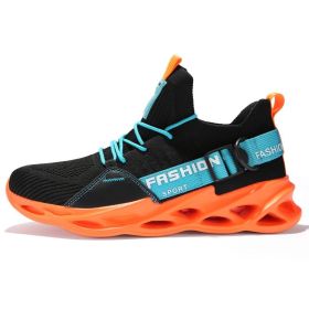 Women and Men Sneakers Breathable Running Shoes Outdoor Sport Fashion Comfortable Casual Couples Gym Mens Shoes Zapatos De Mujer (Shoe Size: 45, Color: G133 Black Orange)