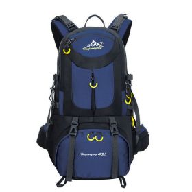 Mountaineering Bag Travel Bag Large Capacity Outdoor Sports Backpack (Color: Navy)