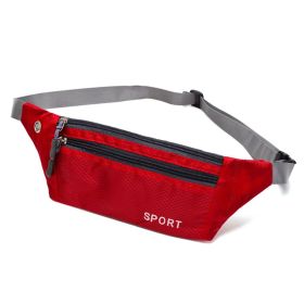 Multifunctional Outdoor Sports Close-Fitting Mobile Phone Bag Casual Messenger Bag (Color: Red)