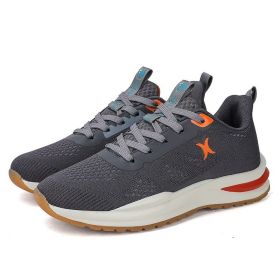 New spring and autumn comfortable soft sole men's fashion all-match sports shoes lightweight non-slip outdoor leisure men's single shoes leisure (Color: Gray, size: 38)