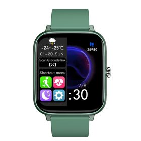 P6 smart watch Bluetooth call sound Heart rate Blood pressure Blood oxygen monitoring Custom wallpaper Multiple sports modes (colour: green)