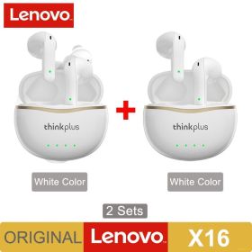 X16 Headphone Bluetooth 5.2 TWS Wireless Earbuds Stereo Sports Earhook Earphone With Dual HD Microphone (Color: X16 2PCS White)