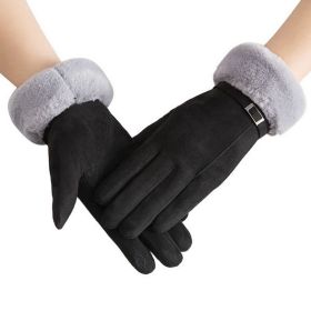 2021 New Fashion Women Gloves Autumn Winter Cute Furry Warm Mitts Full Finger Mittens Women Outdoor Sport Female Gloves Screen (Gloves Size: One Size, Color: 012)