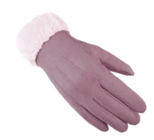 2021 New Fashion Women Gloves Autumn Winter Cute Furry Warm Mitts Full Finger Mittens Women Outdoor Sport Female Gloves Screen (Gloves Size: One Size, Color: 018)