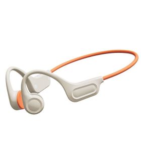 Real bone conduction bluetooth headset 32G memory not into the ear sports running anti-drop headphones (Color: White)