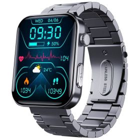 Smartwatch heart monitor all day heart rate detection bracelet sports watch (Color: black third)